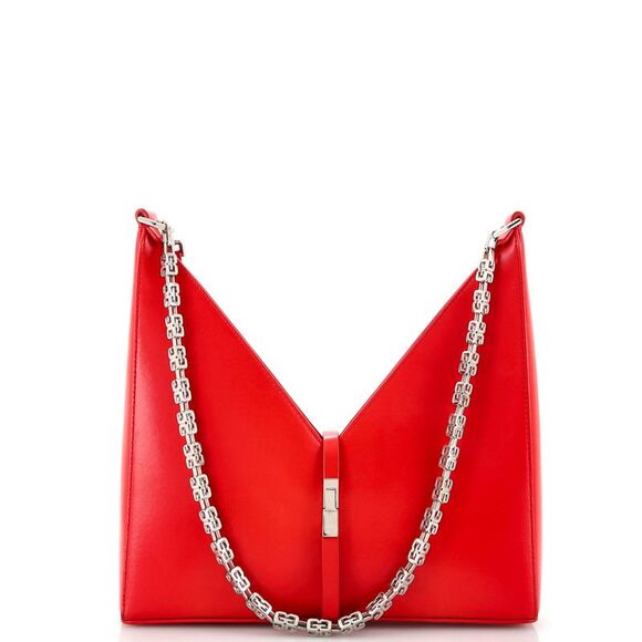 Givenchy Cut Out Shoulder Bag Leather Small Red - Picture 1 of 12
